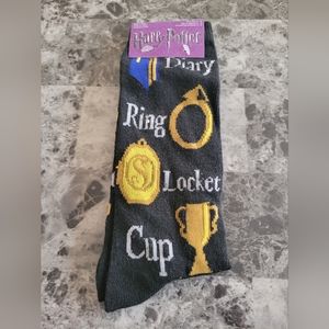Harry Potter Horcrux Black Socks  Unisex Adult Size 6-12 Loot Crate Exclusive